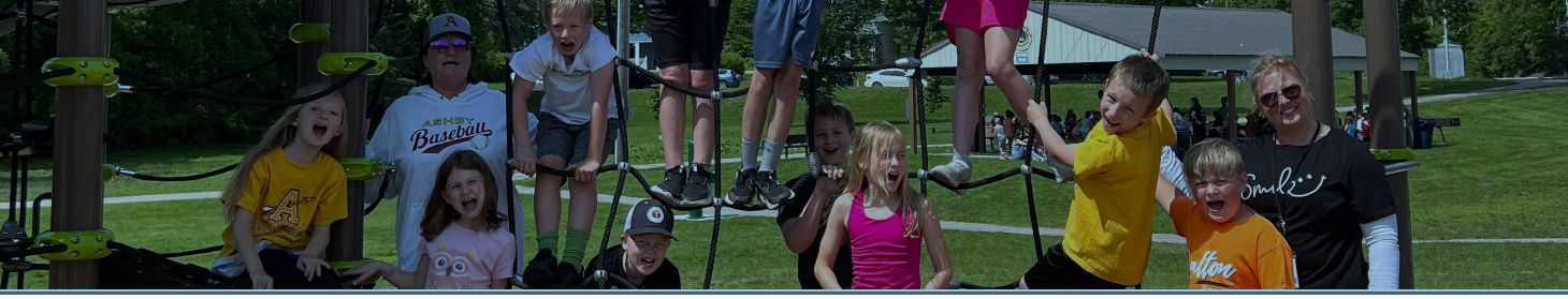Kids and adults in park